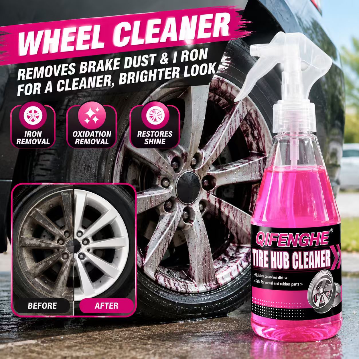 Wheel Cleaner Alloy - Potente Spray Limpiador de Ruedas Elimina